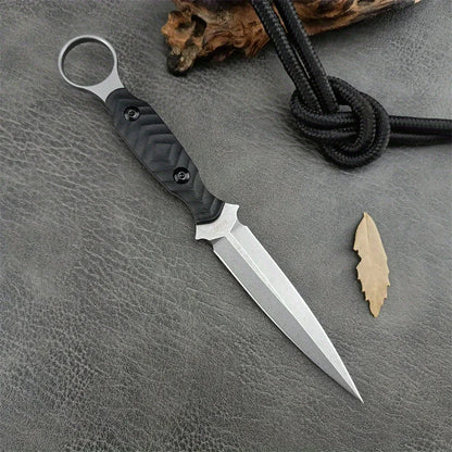 High Hardness Straight Knife, Steel  Handle,Pocket Knife, Fishing Gear,