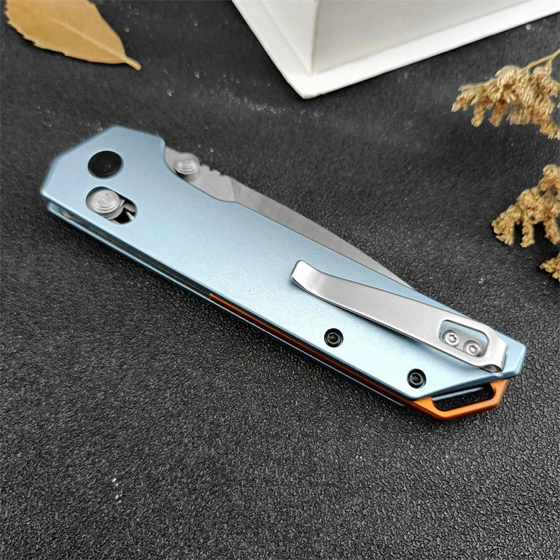 Portable Folding Knife  Steel Blade T6 Aluminum Handle Outdoor Camping Survival Hunting Knife E Tool, Men's Gift
