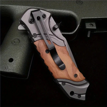 Pocket Knife] 200MM (8') 58HRC Folding Knife 7CR13MOV Blade Camping Fishing Fruit