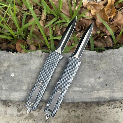 Carbon Fiber Folding Knives 440c Blade Zinc Alloy Handle Camping Survival Durable Multitools