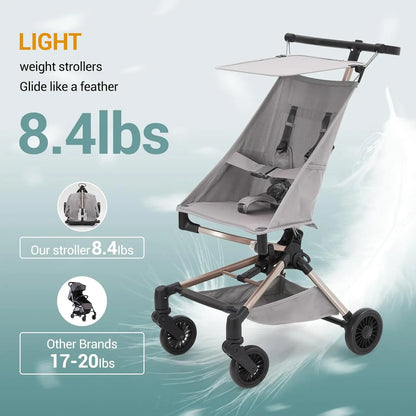 Baby Stroller, Compact for Airplane with Carry Bag Foldable Toddler