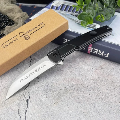 Outdoor Camping  Pocket Knife Steel Blade  Aluminum Handle Tactical Hunting Knife Wilderness Survival Knife