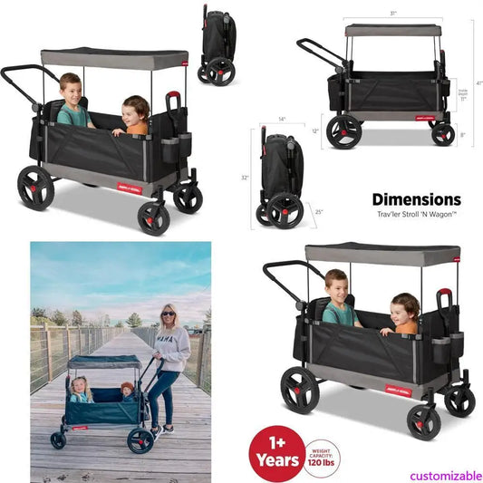 Children's Radio Flyer Wagons, Toddler Strollers, Portable Rolling Carts, Beach Carts with Wheels.