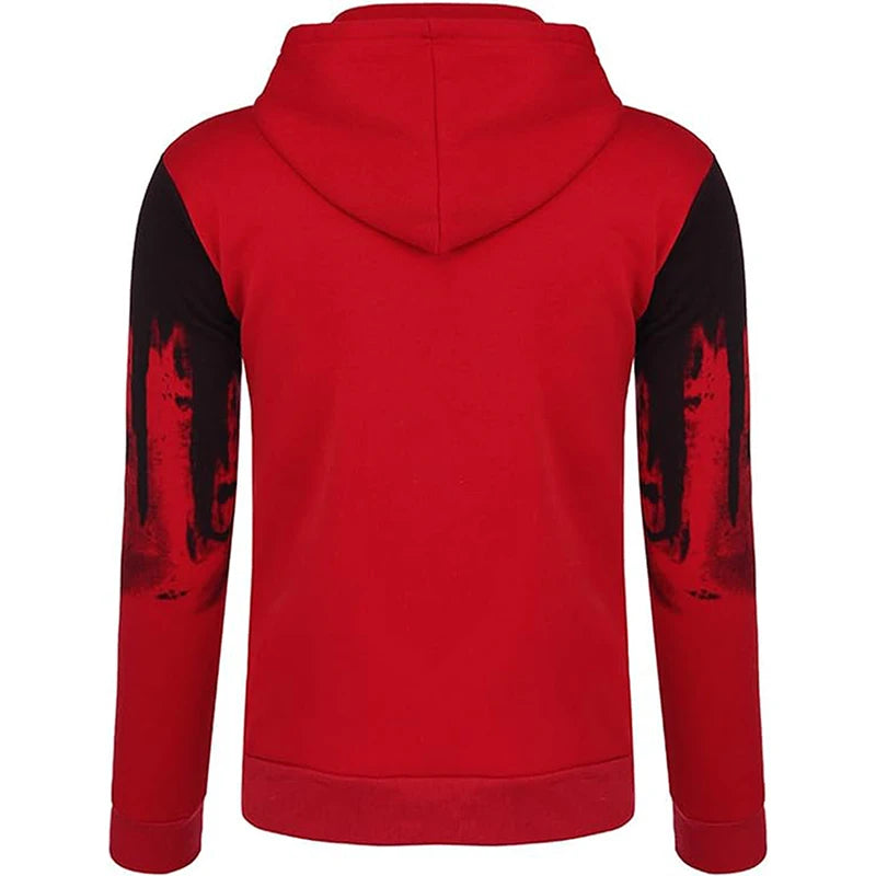 Men s  Hood Sweatshirt 3D Printed Long Sleeve Loose Hoodies with Kangaroo Pocket