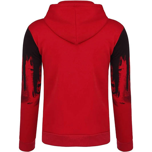 Men s  Hood Sweatshirt 3D Printed Long Sleeve Loose Hoodies with Kangaroo Pocket