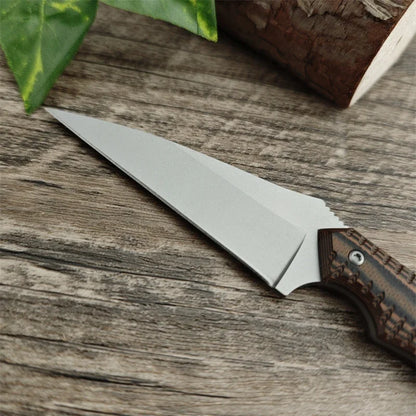 Small Straight 2.44 "double Color G10 Handle for Outdoor Camping Survival, Fishing, Rock Climbing, Tactical Hunting Knife