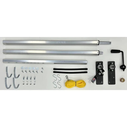 Trailer Tarp Kit Manual Pull Hand Crank Octagon Axle (6' X 18')