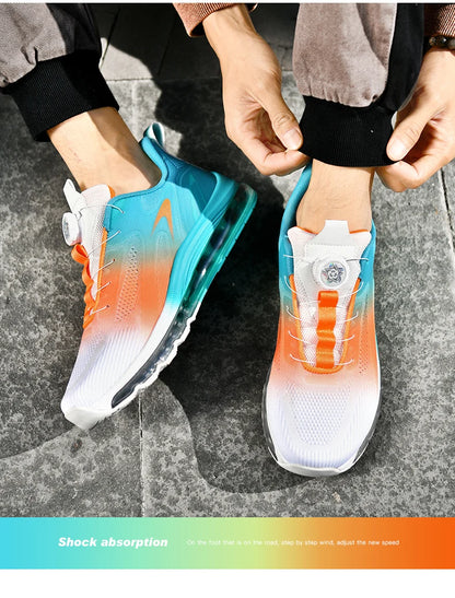 Men's shock-absorbing sports shoes, men's anti slip walking shoes, lightweight and breathable running shoes, sports and fitness