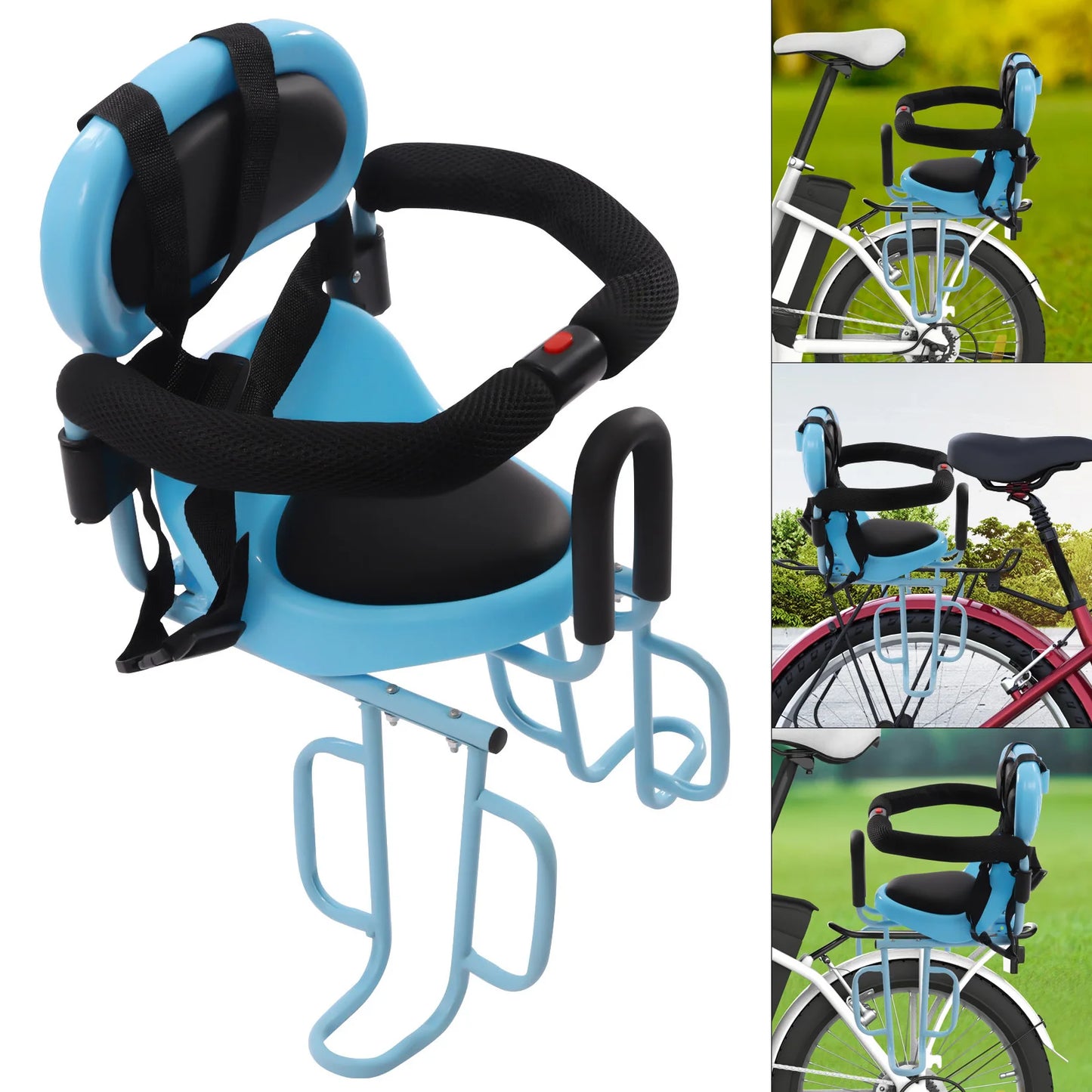Child Bike Seat Rear Back Safety For Kids Rest Cushion Carrier Rack