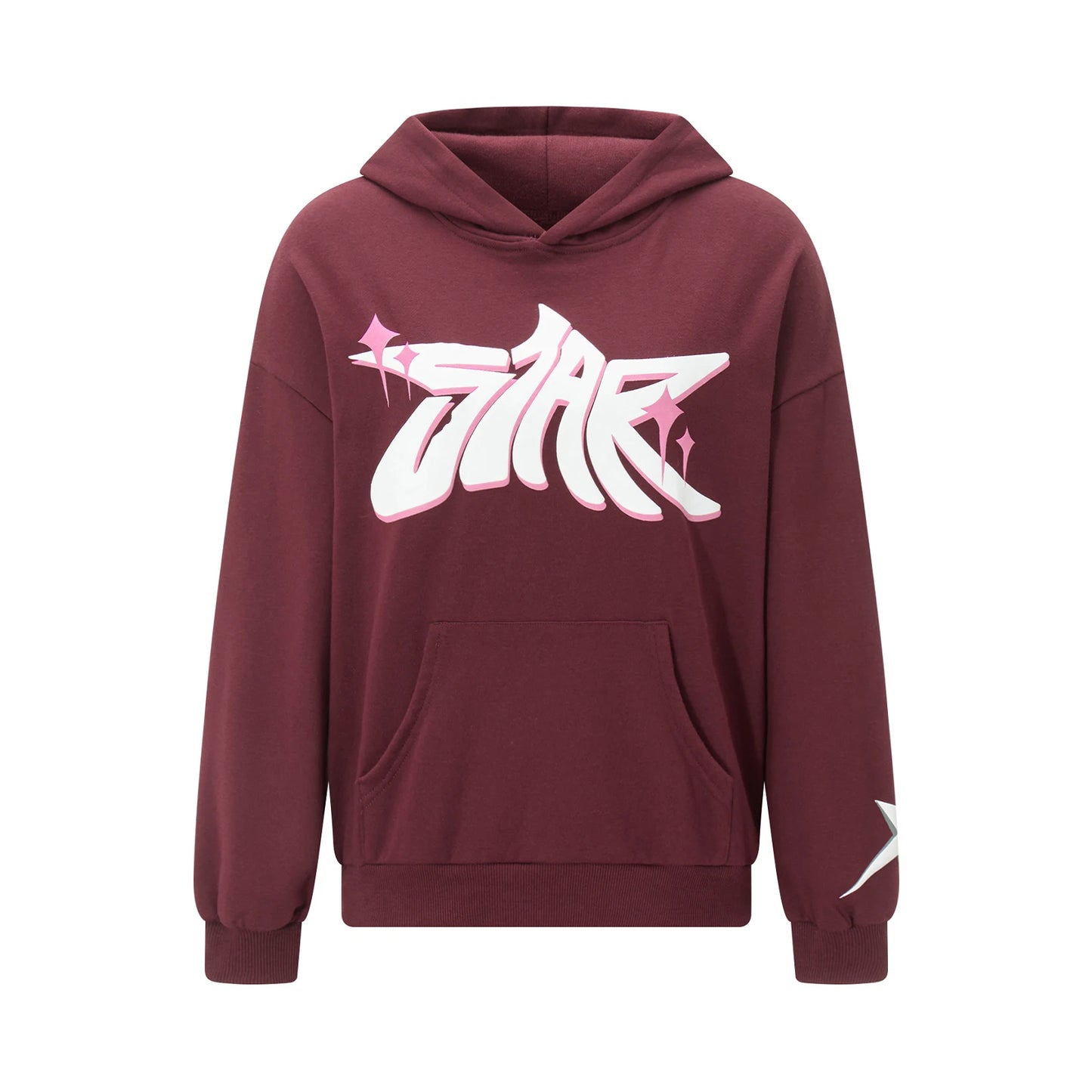 Women Vintage Sweatshirt Grunge Star Print Loose Fit Hooded Tops Autumn Long Sleeve Oversized Shirt