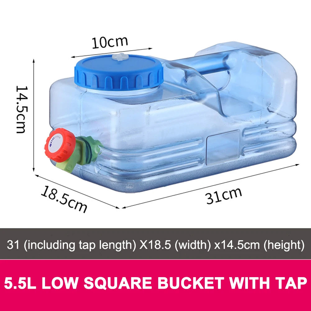 5.5L/10L Water Tank Container No Leakage with Faucet Camping Car Water Container
