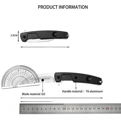 Outdoor Camping  Pocket Knife Steel Blade  Aluminum Handle Tactical Hunting Knife Wilderness Survival Knife