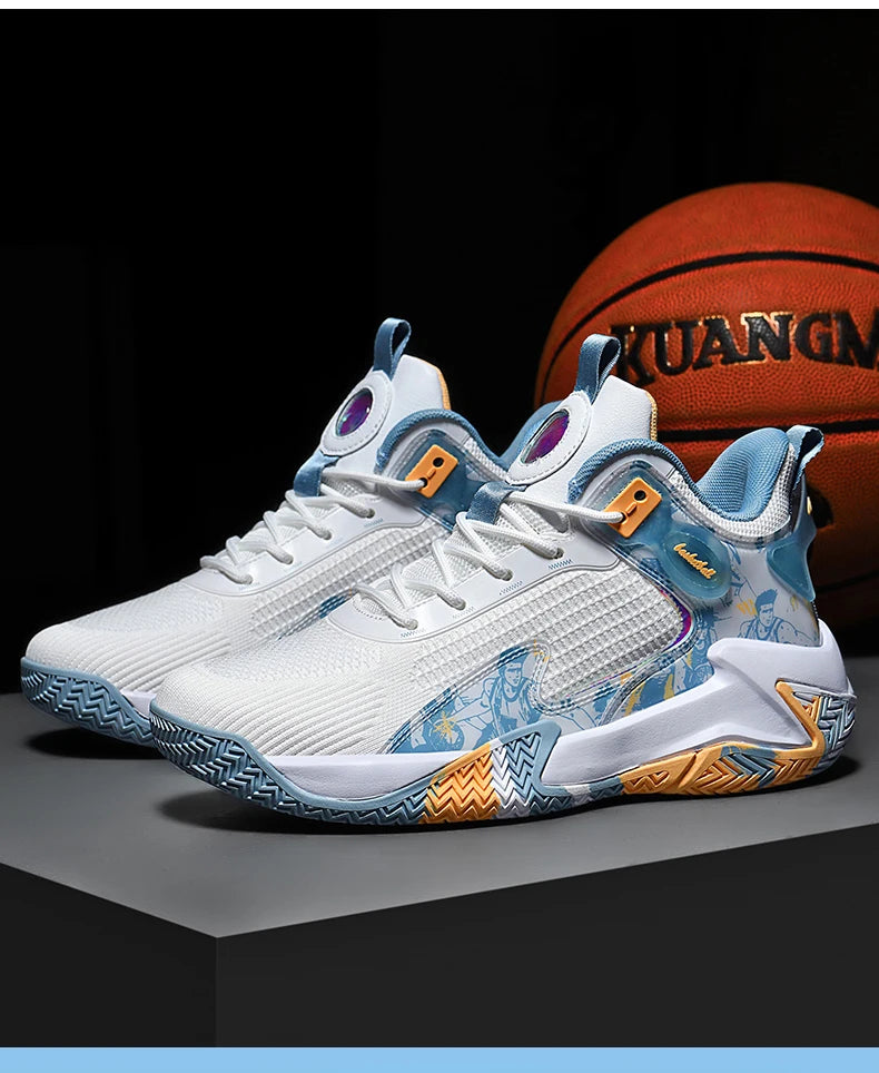 Men's basketball shoes walking and running shoes breathable and comfortable men's sports shoes trendy and fashionable basketball