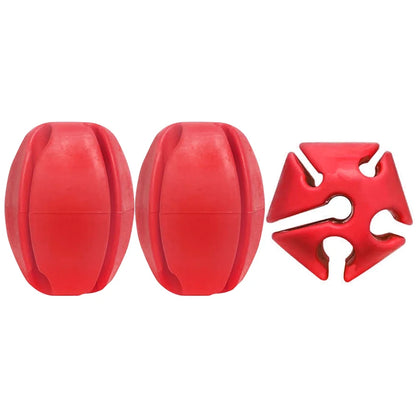 3pcs Silicone Fishing Rod Holder Ball Straps 5 Hole Lightweight Fishing Tackle Ties