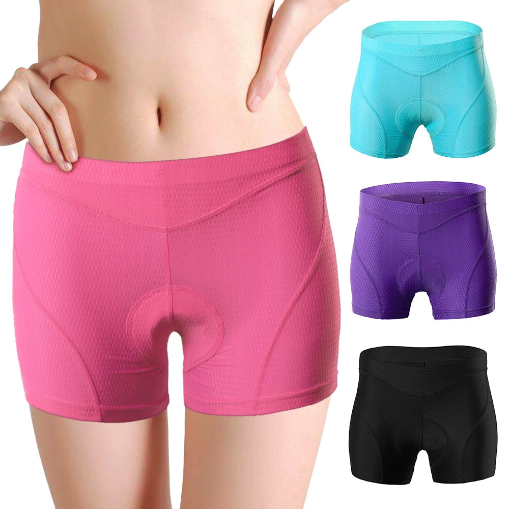 Women Bike Underwear 3D Padded MTB Bicycle Cycle Biking Underwear Shorts