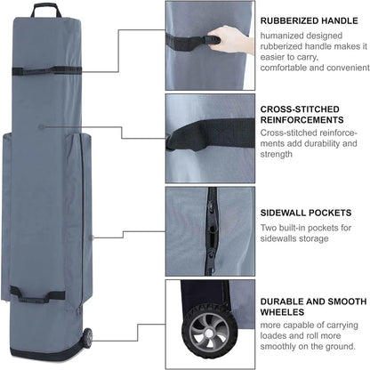 10x15 Heavy-Duty Outdoor Patio Canopy Tent with Sidewalls and Sandbags for Instant Setup