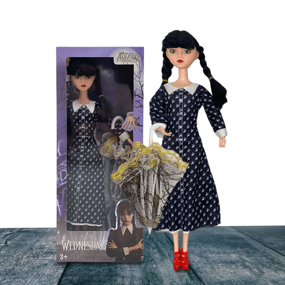 Wednesday Addams Figure Cute Toy Addams Family Doll Model Children's Soothing Toys Birthday Christmas Gifts