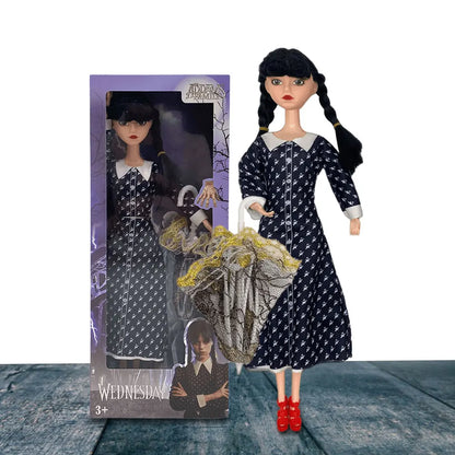 Wednesday Addams Figure Cute Toy Addams Family Doll Model Children's Soothing Toys Birthday Christmas Gifts