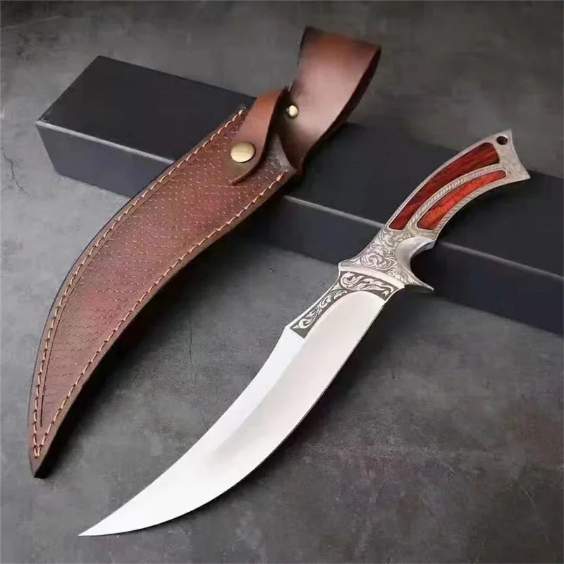 Fixed Blade Hunting Straight Knife Survival Self-defense Portable