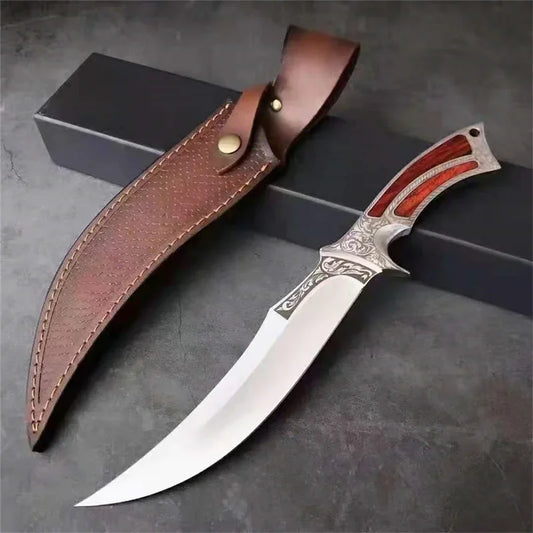 Fixed Blade Hunting Straight Knife Survival Self-defense Portable