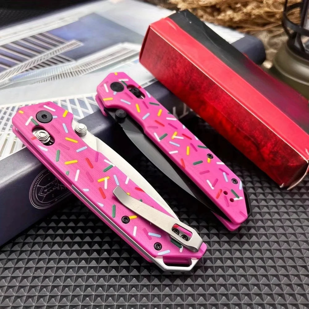 Pocket Knife D2 Steel G10 Handle, Outdoor Camping Survival Rock Climbing Adventure