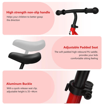 Balance Bike,Lightweight for 3-6 Year Old No Pedal Bikes for Kids