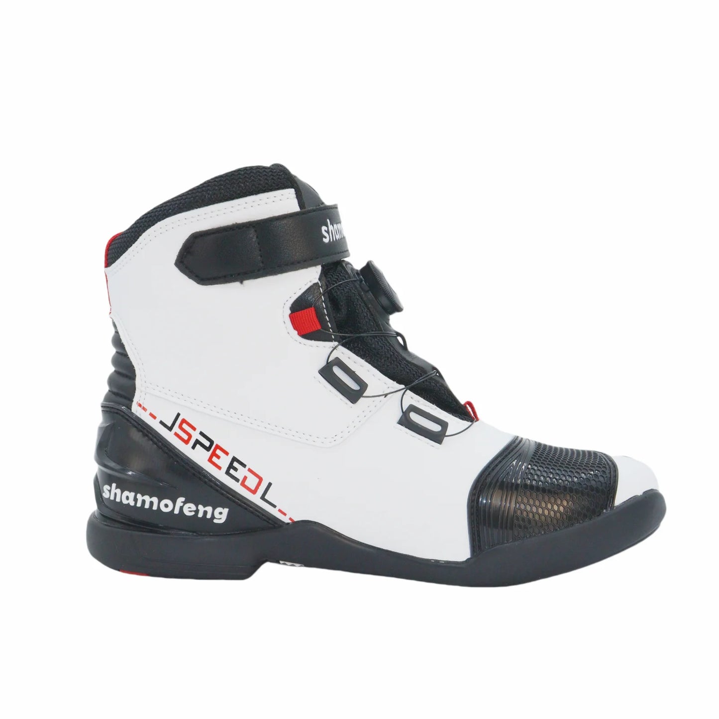 Men Motorcycle Riding Shoes Adjustable Strap Secure Ride Boots