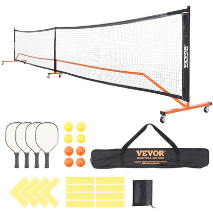 Portable Pickleball 22FT Full Court Official Regulation Size Nets Outdoor with Court Line