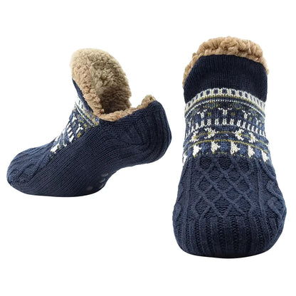 Men Women Winter Indoor Home Slippers Socks Non Slip Fuzzy Floor Socks Warm Thick Thermal Socks Soft for Christmas