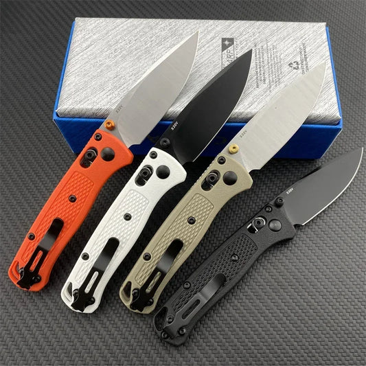 Nylon Wave Fiber Handle Axis Lock Folding Outdoor Pocket Knife Camping Hunting Tools