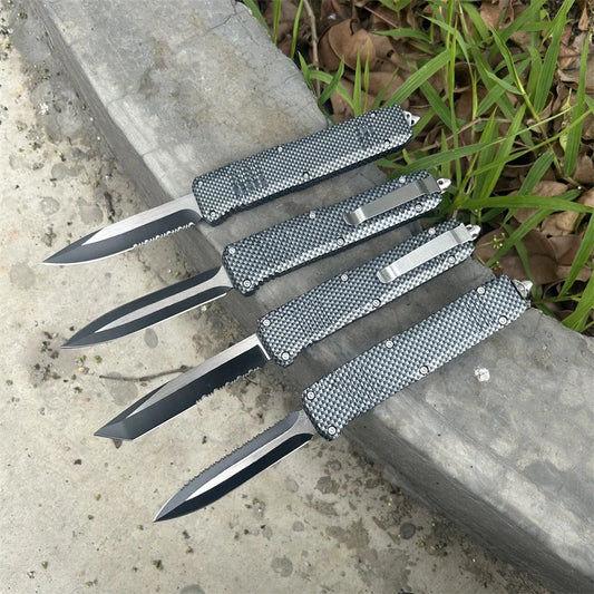 Carbon Fiber Folding Knives 440c Blade Zinc Alloy Handle Camping Survival Durable Multitools