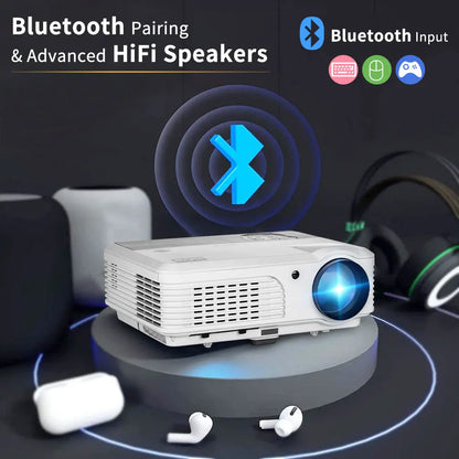 4K 10000 Lumens Android Beamer Projector Outdoors Full HD 1080P 8K Video Dolby Audio Home Theater WiFi Portable Proyector