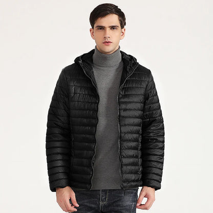 Lightweight Puffer Down Jackets for Men, Warm Parka, Windproof Coat, Casual Outerwear, Autumn and Winter Fashion Jacket