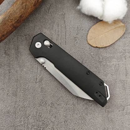 Portable Folding Knife  Steel Blade T6 Aluminum Handle Outdoor Camping Survival Hunting Knife E Tool, Men's Gift
