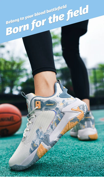 Men's basketball shoes walking and running shoes breathable and comfortable men's sports shoes trendy and fashionable basketball
