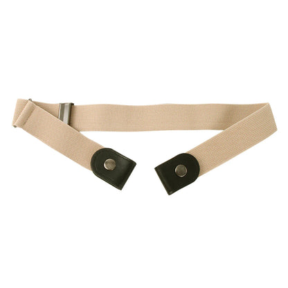 Elastic Belt Without Buckle Canvas Women Belt Stretch