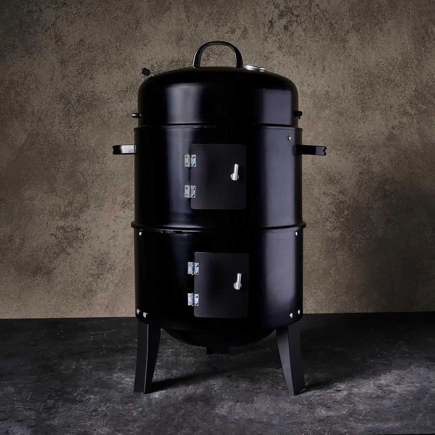 16 Gallon, Double Open-Ended Barrel Durable, High-Temperature Powder Coat Rated Up To 900 Degrees