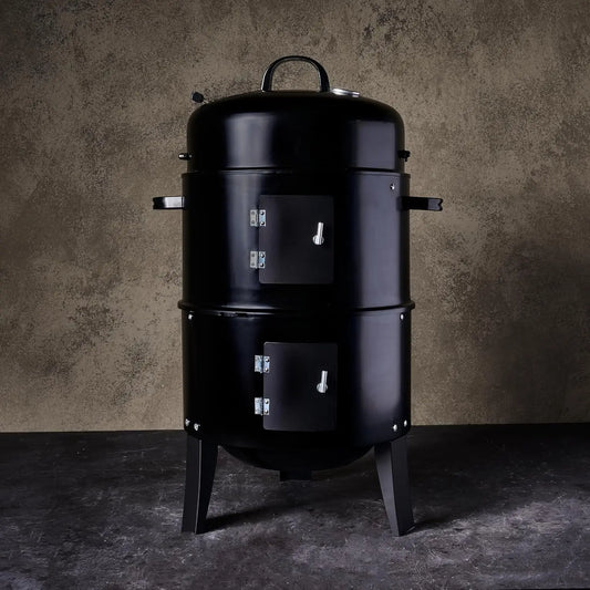 16 Gallon, Double Open-Ended Barrel Durable, High-Temperature Powder Coat Rated Up To 900 Degrees