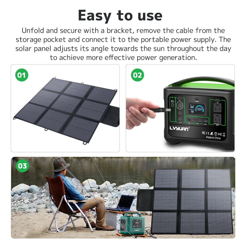 200W/400W Solar Panel Outdoor Power Station Solar Panel With Solar Output