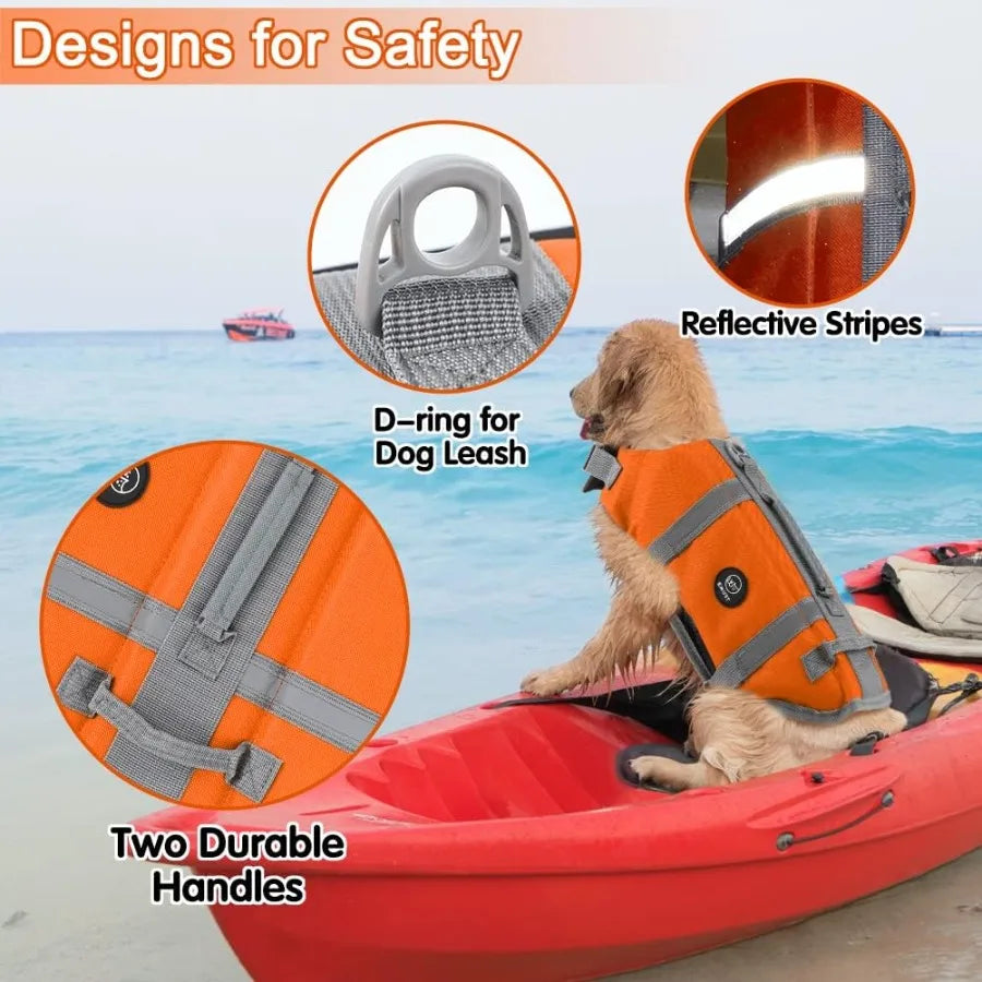 High Buoyancy Dog Life Jacket Durable and Comfortable large dog