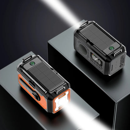 12000mAh Solar Hand Crank AM/FM/NOAA Weather Radio with 2 Solar Panels