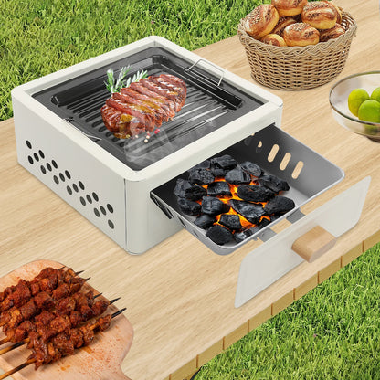 Square Tabletop Barbecue Stove, Outdoor Barbecue Grill