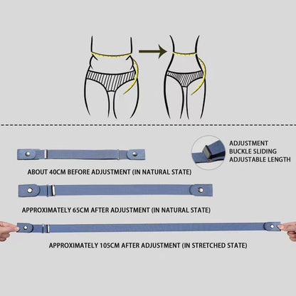 Elastic Belt Without Buckle Canvas Women Belt Stretch