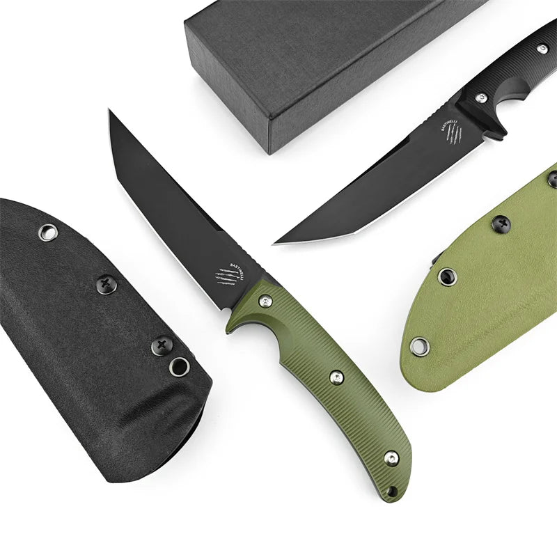 High Hardness Large Straight Knife  Steel Blade Handle Outdoor Camping  Hunting Knife Wilderness Tool
