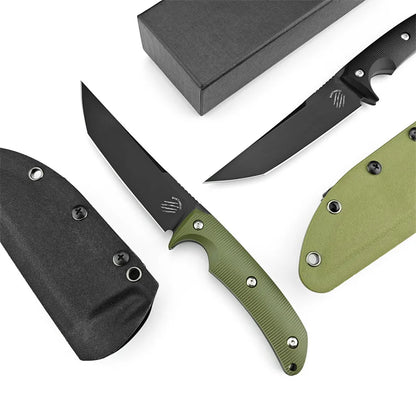 High Hardness Large Straight Knife  Steel Blade Handle Outdoor Camping  Hunting Knife Wilderness Tool