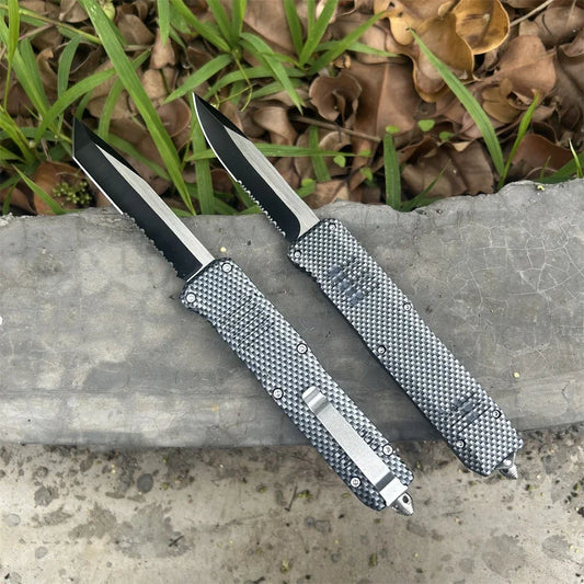 Carbon Fiber Folding Knives 440c Blade Zinc Alloy Handle Camping Survival Durable Multitools