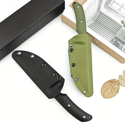 High Hardness Large Straight Knife  Steel Blade Handle Outdoor Camping  Hunting Knife Wilderness Tool