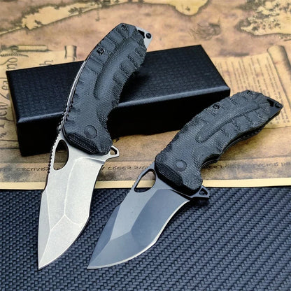 Pocket Knife  Linen Micarta Handle Outdoor Tactical Camping Hunting Survival Multi-tool Knife