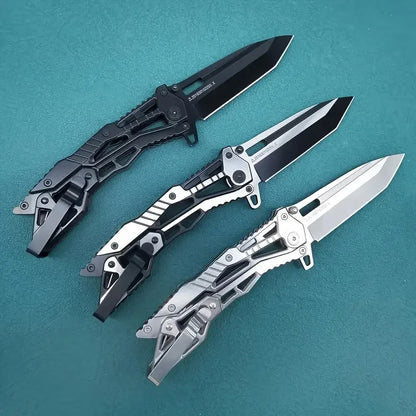 1pc Multifunctional Mechanical Knife  Survival  Stainless Steel Folding