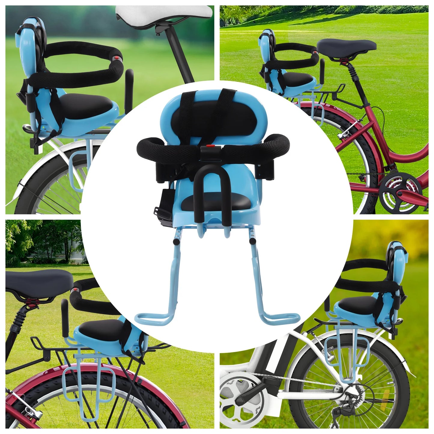 Child Bike Seat Rear Back Safety For Kids Rest Cushion Carrier Rack